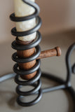 Courting Candle Stand in Smokey Black