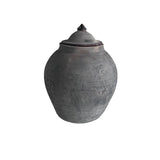 Lidded Village Jar